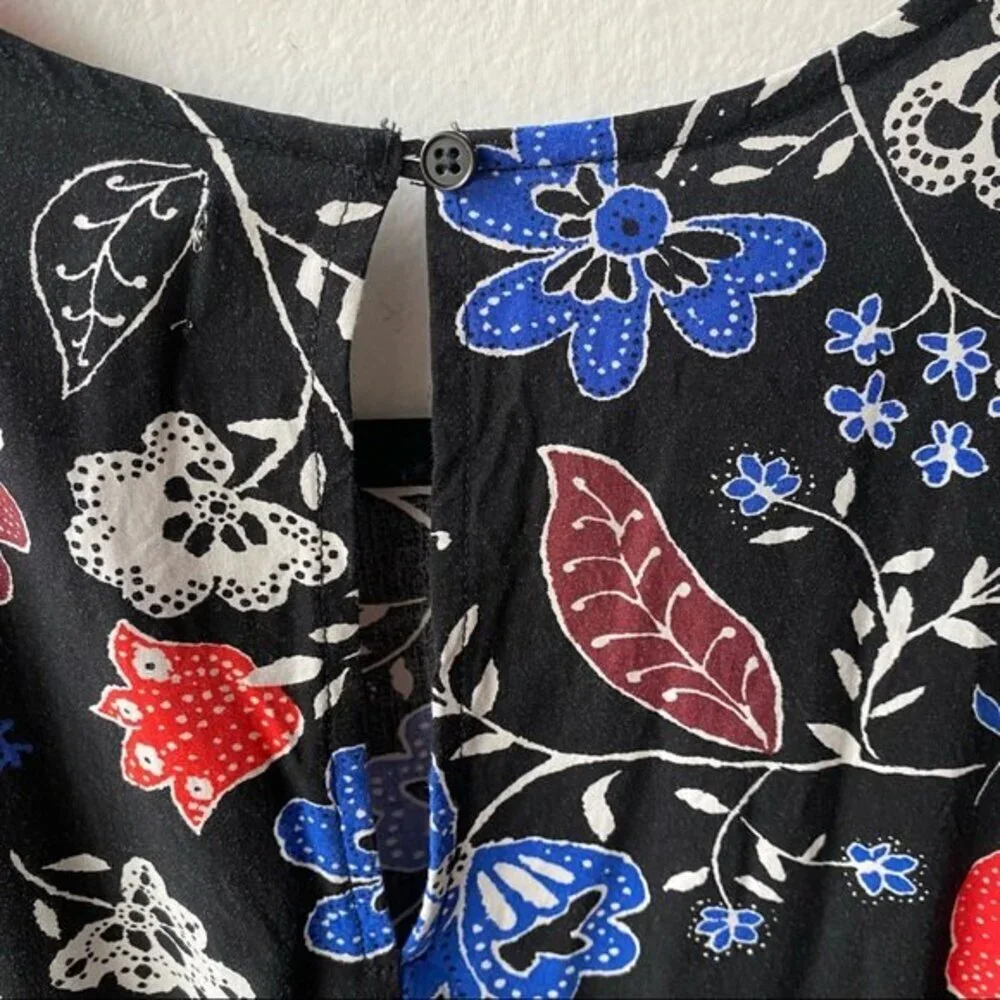 Old Navy Floral Mini Dress - Black, Blue, Red - Picture 4 of 6